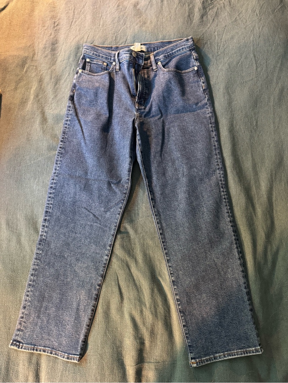Madewell Women's The Perfect Vintage Straight Leg Jeans in blue wash NWOT